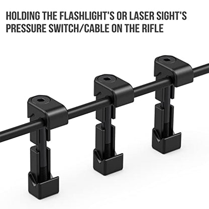 Guardtier 20 Pack Picatinny Cable Management Clips CGM908 Pressure Switch Wire Guides Organizers for Weapon Light Laser