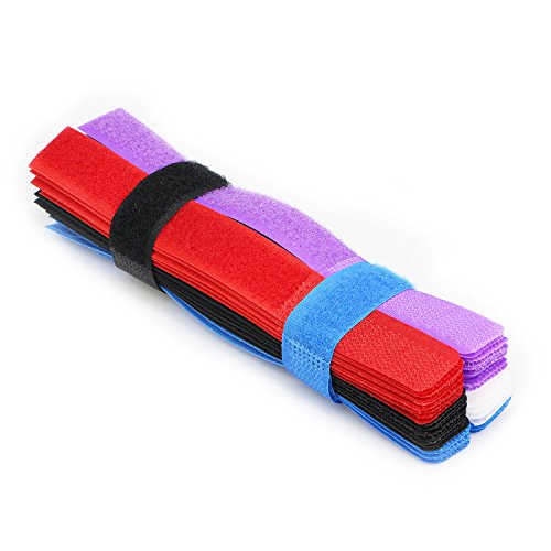 50pcs Cable Ties Reusable Fastening Wire Organizer Cord Rope Holder 7 Inch (Multi-Colour2) - color: Multi-colour2