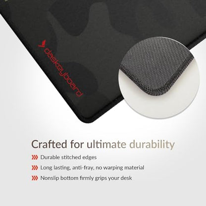 Das Keyboard Large Gaming Mouse Pad Desk Mat with Stitched Edge - Non Slip Base - Waterproof - Premium Cloth Mousepad for Home Work Gaming - Urban Commando Camo - color: Urban Commando Camo