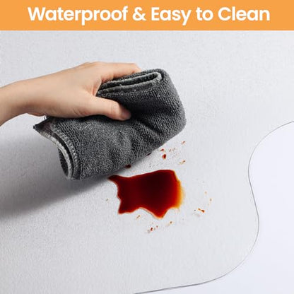 Yecaye Desk Chair Mat for Hardwood Floor, 48"×36" Office PVC Computer Chair Mat, Floor Protector for Rolling Chairs - size: 48" x 36"