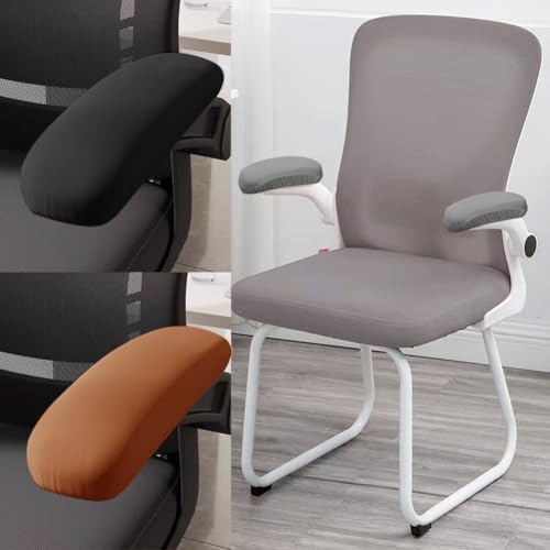 Kakalote Office Chair Armrest Covers, 1pair Stretchable Stretch Computer Chair Slipcover Desk Chairs Arm Cover for Office, Desk, Gaming Chairs (Coffee-No Sponge Pad) - color: Coffee