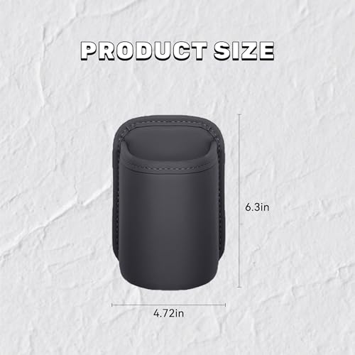 Car Door Cup Holder, Leather Clip On Backseat Pocket Beverage Holder, Waterproof Scratch-Resistant Vehicle Window Cup Holder, Multifunctional Storage for Water Cup Phone Change (Black) - color: Black