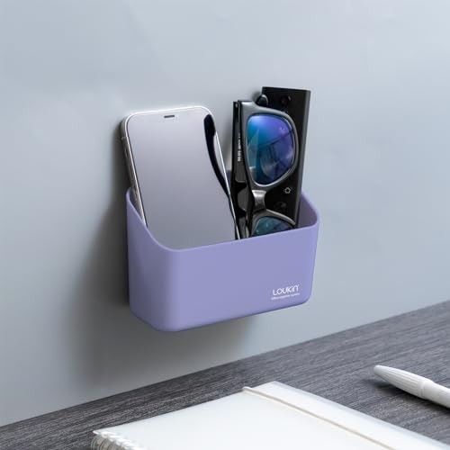loukin Magnetic Marker & Remote Control Organizer, Dry Erase Marker Holder, Magnetic Storage for Whiteboard or Refrigerators (Purple) - color: Purple