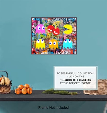 Video game Room Decor - Gaming Room Decor - Boys Bedroom, Man cave, Rec Room, playroom Wall Decor - Gamer Art Print - Graffiti Wall Art - Game Room Wall Decor - Arcade game Gaming Posters 8x10