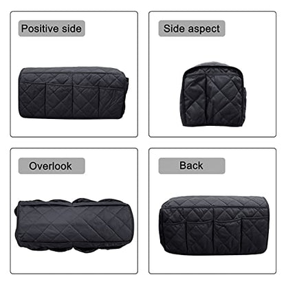 Armchair Caddy, Sofa Armrest Organizer with 14 Pockets, Waterproof Non Slip Recliner Remote Control Holder, Couch Chair Arm Storage for TV Remotes, Phone, iPad, Magazine, Books - color: Black