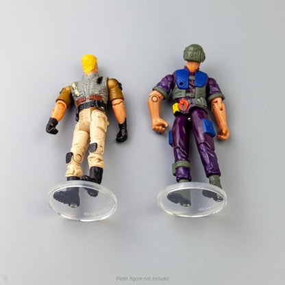 SIXPOINTS 70 Pieces Clear Round Figure Display Stand Base Compatible with 3.75” Vintage Star Wars Movie Action Figures toy, 37.5mm Wide Disc,3.6mm Peg Doll Model Support Stand…