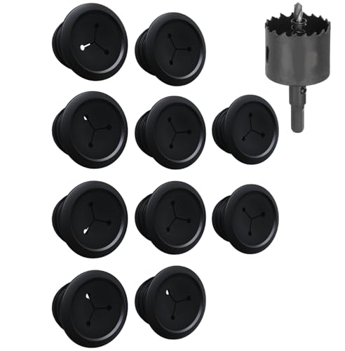 ECHOGEAR Wall Cable Hiders for Cable Management - 2.25" Mini Cord Hider Conceals 3 Low Voltage Cables Behind Wall - Perfect for Speakers, Mounted TVs, Desks & More - Black 10-Pack - color: Black, size: 10 Pack