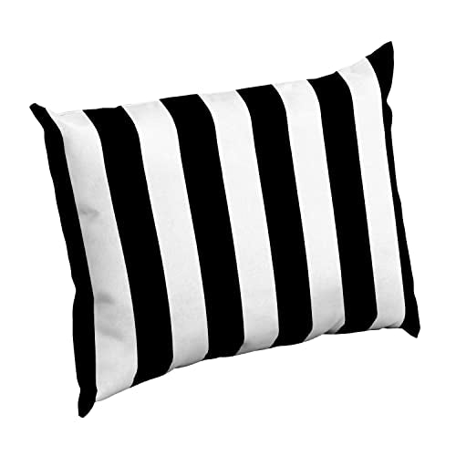 Arden Deep Seat Pillow Back Cushion, 23 x 17, Outdoor/Indoor Replacement Back Cushion, Plush Support, Fade-Resistant, Rain-Proof Patio Furniture Cushion, Black Cabana Stripe - color: Black Cabana Stripe, size: 17 x 23