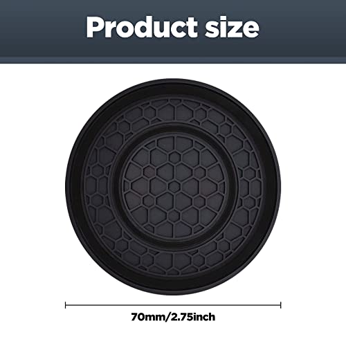 2 PCS Car Cup Holder Coaster,Car Coasters Cup Mats,2.75 Inch Universal Car Cup Coasters,Non-Slip Anti Dust Mats Cup Holder Insert Coaster, Suitable for Most Car Interior (Black) - color: Black