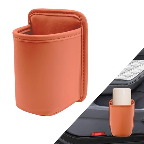 Large Car Door Cup Holder, Clip On Car Cup Holder, Auto Clip on Door Back Seat Extra Drink Holders, Automotive Accessories Water Bottle Organizer Mount Universal for Most Vehicles (Orange) - color: Orange