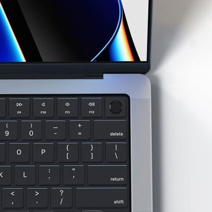 Premium Ultra Thin Keyboard Cover Protector, Compatible with 2025-2021 M5/M4/M3/M2/M1 Pro/Max MacBook Pro 14/16, M4/M3/M2 MacBook Air 13/15, US Layout, Surround Touch ID - color: Smokey(Surround Touch ID)