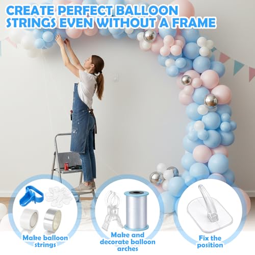 Vicenpal Balloon Arch Decor Kit with Tools for Creating Garland Backdrops Includes Balloon Arch Clips, Fishing Line, Strips, Adhesive Glue, Hooks Accessories for Birthday Wedding Baby Shower Party