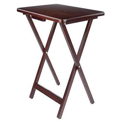 Winsome Alex Set of 2 Foldable Snack Tables, Easy to Store Small Portable Fold Up Table Set for Kitchen, Living Room TV Dining, Crafts, Puzzles, Work From Home - size: 4 - Tables