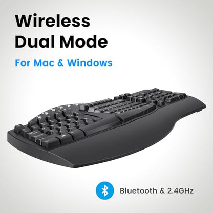 Perixx PERIBOARD-512B Wired Ergonomic Keyboard - Split Keyboard, Wrist Rest, Natural Typing - Wired USB Connectivity - US English - Black - color: Black