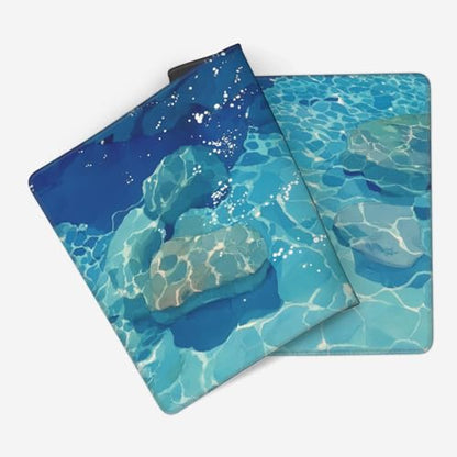 Extended Gaming Mouse Pad, Blue Aqua Theme, Non-Slip Rubber Base, Suitable for Gaming and Office use, Laptop Computer Table Protection pad, 35.4 x 15.7 inches - color: Blue Water Surface