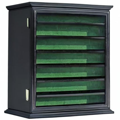 DisplayGifts 49 Golf Ball Display Case Cabinet Wall Rack Holder Frame with 98% UV Protection Acrylic Door Lockable, Great Golfer's Gift Black Finish - color: Black
