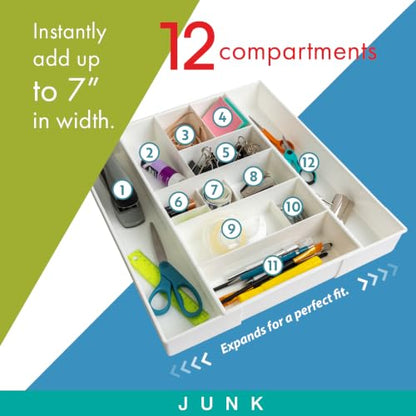 Dial Industries Expandable Junk Drawer Desk Organizer Storage Tray - style: Junk