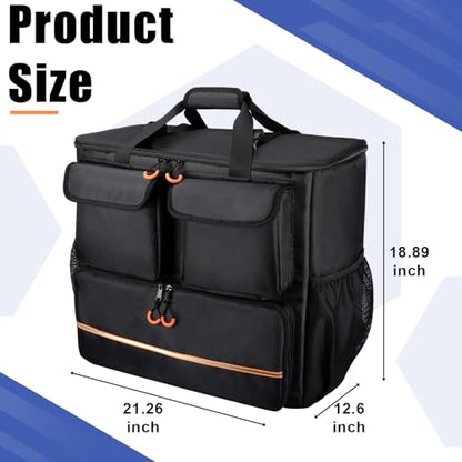 Computer Desktop Mid Tower Large Carrying Case, PC Travel Case for Computer for Moving, Portable Gaming Backpack for Keyboard, Mouse and Accessories,Compatible with ATX/M-ATX mainframe chassis