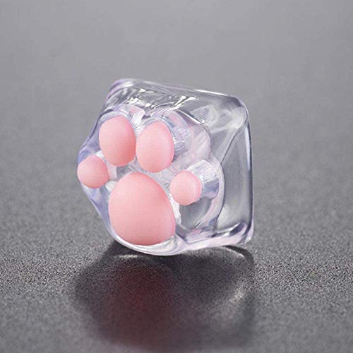 SYA ZOMOPLUS Cute Keycaps,Novelty Cat-Claws Keycap 3D Model OEM Profile Keyboard Keycaps Shine-Though Custom Key Caps for Cherry MX Switches Mechanical Gaming Keyboards(Translucent 2 Pack) - color: Translucent-2 Pack