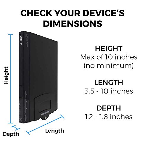 HumanCentric Cable Box and Modem Mount, Adjustable Wall Mount for Small and Narrow Devices, Cable Boxes, Modems, DVD Players, Streaming Media Devices, Mount on The Wall Behind TV, Hardware Included - size: Small and Narrow