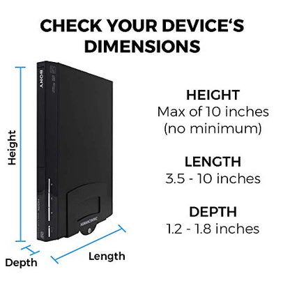 HumanCentric Cable Box and Modem Mount, Adjustable Wall Mount for Small and Narrow Devices, Cable Boxes, Modems, DVD Players, Streaming Media Devices, Mount on The Wall Behind TV, Hardware Included - size: Small and Narrow