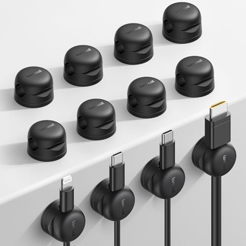 Lamicall 12Pack Rotatable Cord Organizer, Desk Office Nightstand Accessories - Cable Management Clips, Desk Phone Charger Holder Gadgets, Wire Organizer Keeper Home Workspace Dorm Organizers - size: 12Pack - Rotatable