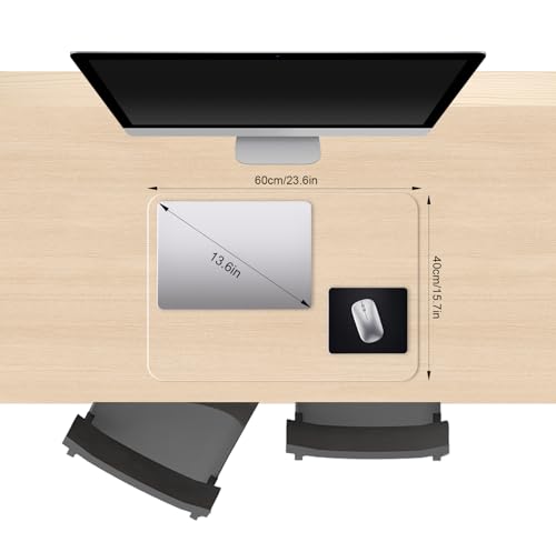 Clear Desk Mat, Non-Slip PVC Desk Protector Mat with Round Edge, Heat Resistant & Waterproof Clear Desk Writing Mat for Home and Office (23.6"*15.7") - size: 23.6" x 15.7"