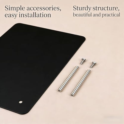 1-Pack Magnet Board, Magnet Display Stand, 12.6 x 11 Inch Memo Board with Removable Feet for Desk, Kitchen, Memo, Photo and Document Display (1, Black-Horizontal) - color: Black-horizontal
