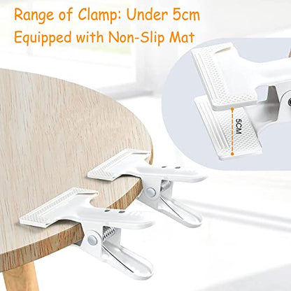 Heavy-Duty Spring Clamps, 4-Pack, 4" Clips, White | Photography Backdrops, Woodworking, Home Improvement