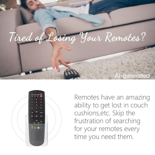 4 Pcs Remote Control Holder Wall Mount, TV Controller Holder, Self Adhesive Remote Holder, Wall Pen Holder Storage Accessories for Home Office School（Clear） - color: Clear&4Pcs