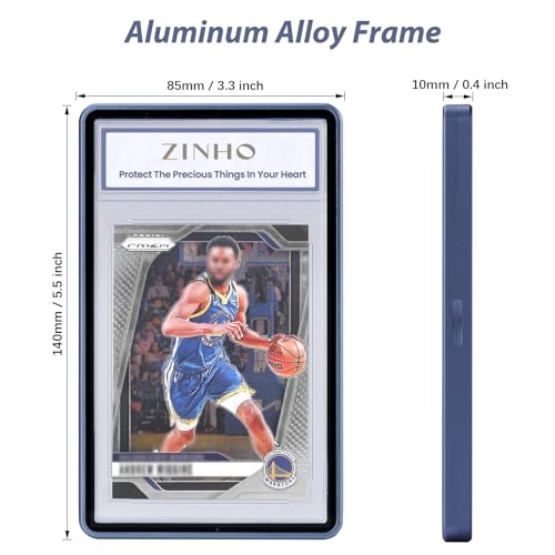 ZINHO Graded Card Case Magnetic Aluminum Alloy Slab Protector Display Case Fits 35PT PSA/CGC/CSG Cards, UV Protection (Dark Blue) - color: Dark Blue, style: PSA Card Case