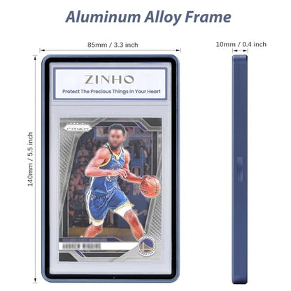 ZINHO Graded Card Case Magnetic Aluminum Alloy Slab Protector Display Case Fits 35PT PSA/CGC/CSG Cards, UV Protection (Dark Blue) - color: Dark Blue, style: PSA Card Case