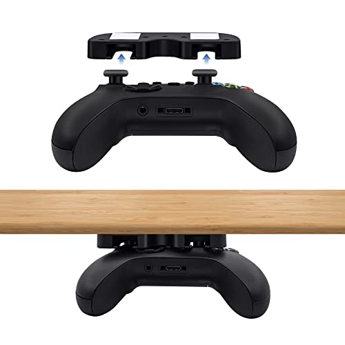 Mcbazel Under Desk Mount for Xbox Series X/S, Xbox One X/S, Xbox One, Xbox 360, Switch Pro Controller, Table Stand Holder Compatible with Xbox and Switch Pro Controller - Black - color: Black
