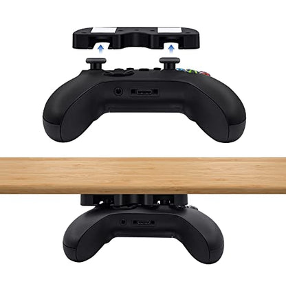 Mcbazel Under Desk Mount for Xbox Series X/S, Xbox One X/S, Xbox One, Xbox 360, Switch Pro Controller, Table Stand Holder Compatible with Xbox and Switch Pro Controller - Black - color: Black