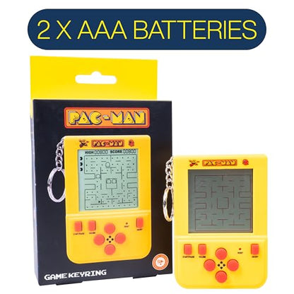 Fizz Creations PAC-Man Keychain Game. Includes LCD Screen, 4-Directional Controls & 4 Game Modes with Original PAC-Man Gameplay & Sounds. Officially Licensed Merchandise