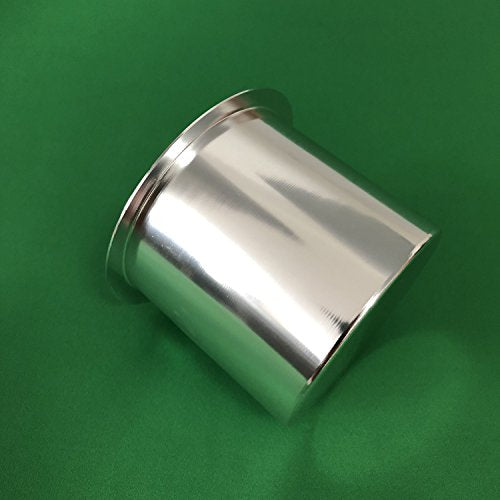 Yuanhe Aluminum Jumbo Cup Holder - 10 Pack Silver Poker Table Cup Holder Insert for Casino Game Table Sofa Boats Pontoon Marine Bench Desk RV Cars & Trucks - color: silver