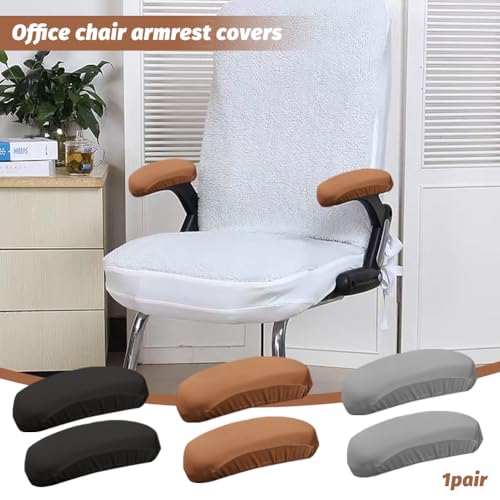 Kakalote Office Chair Armrest Covers, 1pair Stretchable Stretch Computer Chair Slipcover Desk Chairs Arm Cover for Office, Desk, Gaming Chairs (Black-No Sponge Pad) - color: Black