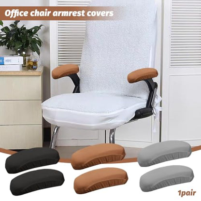 Kakalote Office Chair Armrest Covers, 1pair Stretchable Stretch Computer Chair Slipcover Desk Chairs Arm Cover for Office, Desk, Gaming Chairs (Black-No Sponge Pad) - color: Black