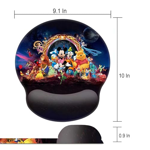 Black Ergonomic Mouse Pad with Wrist Support, Non-Slip Rubber Base, Anime Design, Pain Relief for Office & Home, Gaming Mouse Pads for Desk - color: D1