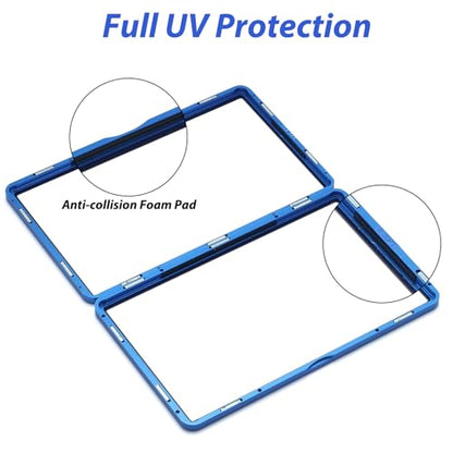ZINHO Graded Card Case Magnetic Aluminum Alloy Slab Protector Display Case Fits BGS Cards, UV Protection (Blue) - color: Blue, style: BGS Card Case