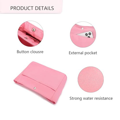 YONEBN waterproof Storage Bag Lightweight Large Capacity nylon Bag Inner Bag Handbag Organizer - color: Nylon/Pink