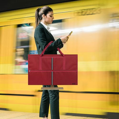 Travel Carrying Bag Compatible with 32" All-in-One Desktop Computer and 32" Monitor (Dark Red) - color: Dark Red