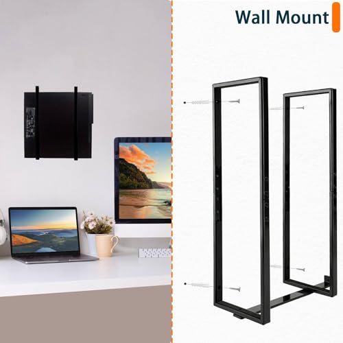 14.6"x 4" SFF PC Under Desk/Wall Mount Compatible with Dell OptiPlex SFF 9020 7060 7050 7040 5050 3050 Small Form Factor Desktop Computer with Anti Scratch Sponge