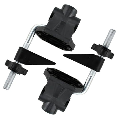 TAODAN 2PCS Black Desktop Mounting Bracket Universal Clamp 5-45mm Thickness Installation Range Rotary Workbench Fixture for Securing Microphones and Cameras