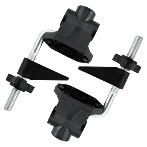 TAODAN 2PCS Black Desktop Mounting Bracket Universal Clamp 5-45mm Thickness Installation Range Rotary Workbench Fixture for Securing Microphones and Cameras