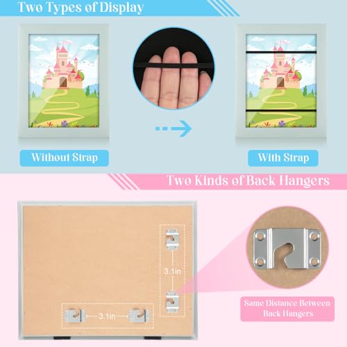 [2-Pack] Kids Art Frames, 8.5x11 Front Opening Kids Artwork Frames Changeable, Pale Green Artwork Display Storage Frame for Wall, Holds 50 Pcs, for 3D Picture, Crafts, Children Drawing, Hanging Art, - color: 2#Light Green, size: 8.5x11"