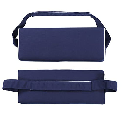 Enipate Outdoor Chaise Lounge Head Pillow, Pack of 2 Water Resistant Headrest Pillows with Elastic Band for Pool Patio Chairs - color: Navy Blue