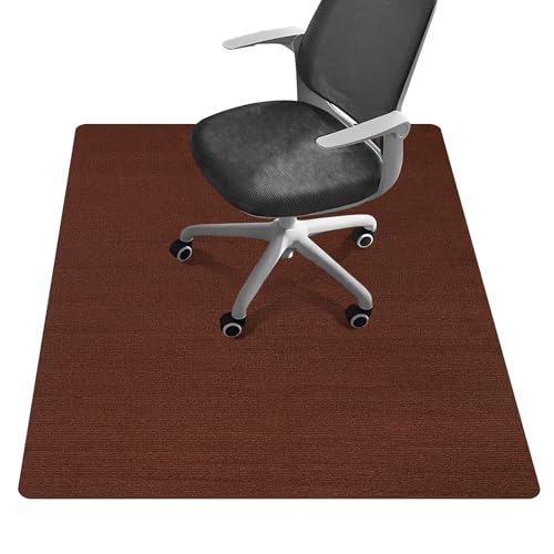 Office Chair Mat - for Hardwood Floors, Large Non-Slip Easy-Clean Floor Protection Blanket (Yellow-Brown, “48 x 36in”). - color: Yellow-brown, size: 48×36inch