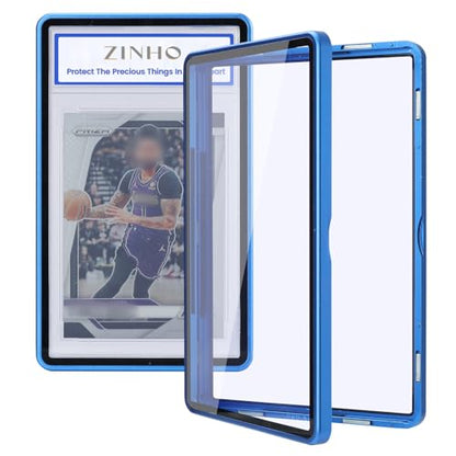 ZINHO Graded Card Case Magnetic Aluminum Alloy Slab Protector Display Case Fits BGS Cards, UV Protection (Blue) - color: Blue, style: BGS Card Case