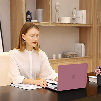 MOSISO Compatible with MacBook Air 13 inch Case M5 2026 M4 2025 M3 M2 2024-2022 A3449 A3240 A3113 A2681, Scratches-Resistant Protective Hard Shell for MacBook Air 13.6 inch Case, Dusty Rose - color: Dusty Rose